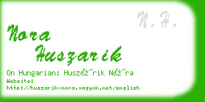 nora huszarik business card